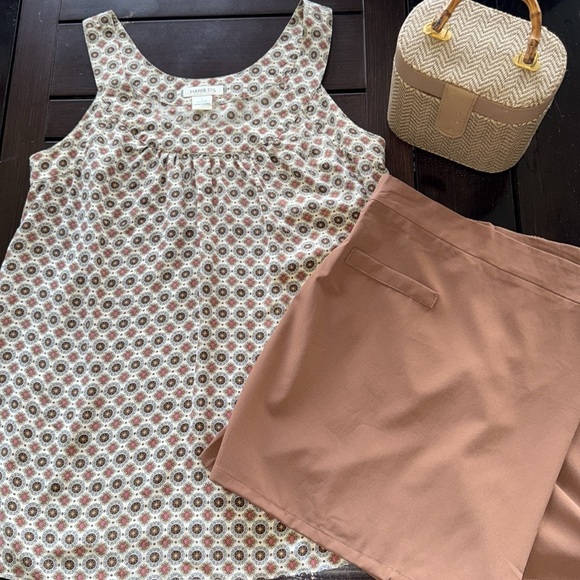 Vintage Harold’s 100% Silk Dotted Paisley Halter Tank Top Cream Tan Red Sz S - Picture 3 of 13